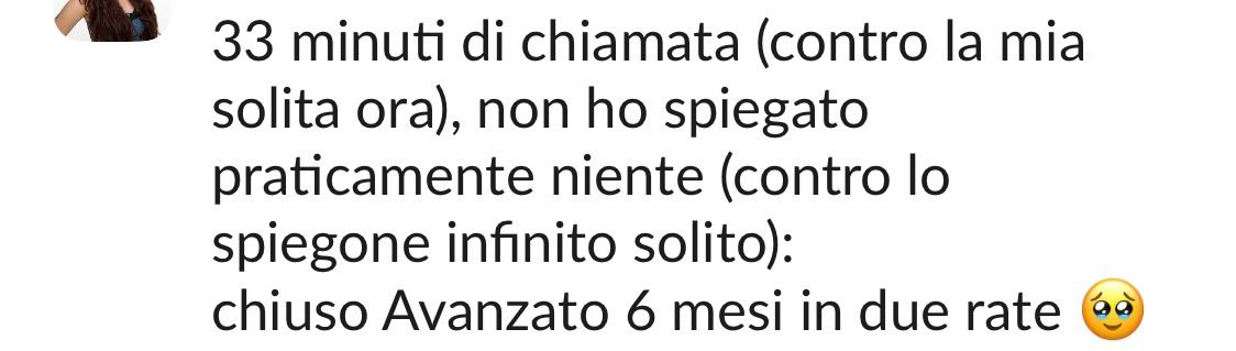 Testimonianza studentessa